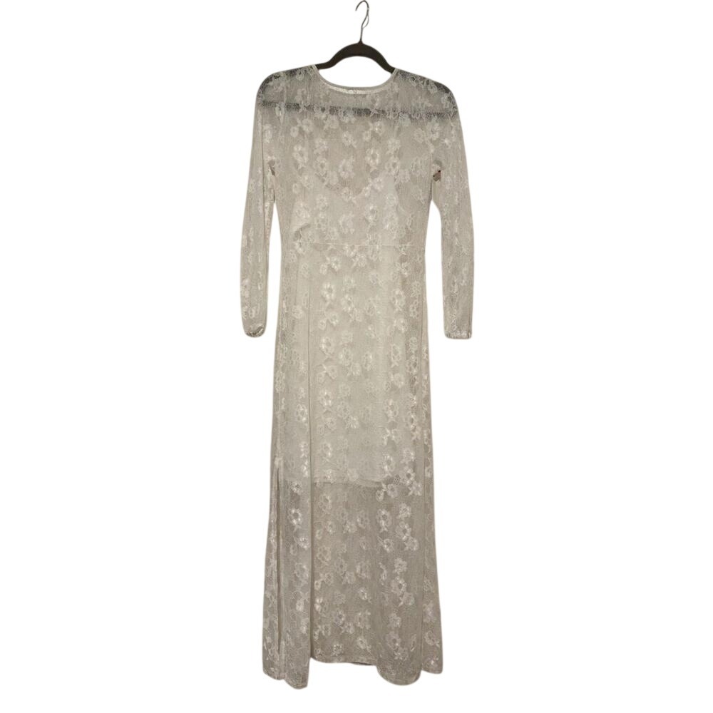 Womens Open Edit sz XS Nordstroms white lace dress #342